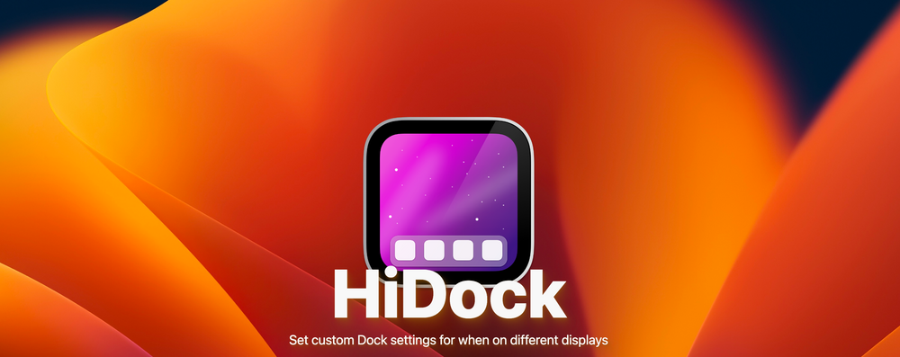 HiDock, personnaliser le dock Mac par écran